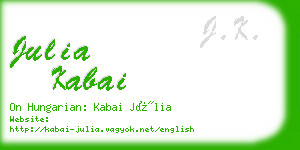 julia kabai business card